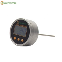 Akurasi 1% PT100 100 Mm SS316 Termometer Digital dengan Bawah Koneksi