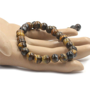 Hilo de cuentas de piedra Natural, redondo, Ojo de Tigre, 8mm - Product Image 6