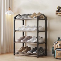 Petit porte-chaussures en métal peu encombrant, montage simple, rangement domestique pour salon et dortoirs, pour étagères et supports à chaussures