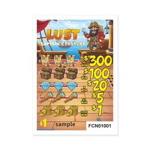 Billets à gratter style pirate à ouverture instantanée, gagnants, tailles personnalisées, forme et design en papier, règles de jeu - Product Image 2