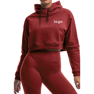 2022 New Arrival <strong>Cotton</strong> <strong>Women</strong> Pullover Hoodies Custom Fahion Casual <strong>Women</strong> Crop Top Hoodies Soft Sweatshirt - Product Image 6