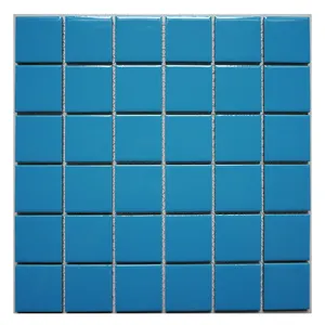 Glaze 48X48 Square Blue Swimming Pool Porcelain Mosaic Tile