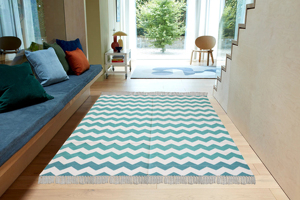 พรมผ้าฝ้ายอินเดียหลากสีแบบวินเทจทำด้วยมือพรมห้องนั่งเล่นและพรมผ้าฝ้ายตกแต่งบ้านพรมปูพื้นพื้นที่ - Product Image 5