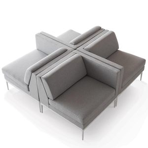 Đồ Nội Thất Phòng Khách Văn Phòng Hiện Đại Chân Kim Loại Ghế Da Ghế <span class=keywords><strong>Sofa</strong></span> Sang Trọng - Product Image 3