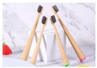 Brosse à dents adulte sonique à manche rond souple au charbon de bois Ecofresh doré haut de gamme interchangeable Offre Spéciale avec étui en bois