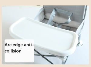 <span class=keywords><strong>Chaise</strong></span> <span class=keywords><strong>haute</strong></span> légère et portable <span class=keywords><strong>pour</strong></span> bébé avec sangles de sécurité et double plateau d'alimentation, siège de repas <span class=keywords><strong>pour</strong></span> bébé - Product Image 3