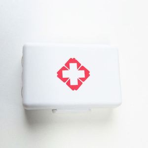 Small Portable Manual Pill Organizer Creative Double Layer PP Medicine Box First Aid Storage <b>for</b> Outdoor Use - Product Image 2