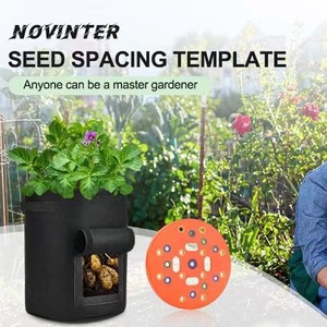 Novinter Seed Spacing Template Orange Plastic Garden Tool For Vegetable Planting - Product Image 1