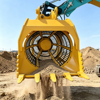 Godet de criblage pour excavatrice en acier NM450 haute résistance à l'usure de 20 tonnes pour la séparation de la terre et des roches en construction