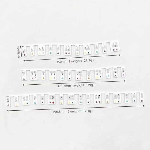 Cheap Colorful Reusable Removable Silicone Piano Note Guide Keyboard Label Stickers