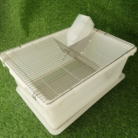 Cage d'élevage de rats transparente PC souris rongeurs fond amovible Cage d'élevage de rats de laboratoire