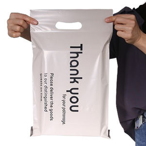 Sacs d'expédition en plastique de remerciement avec poignée sacs d'expédition nus pour les petites entreprises sacs d'emballage personnalisés pour courriers en poly - Product Image 2