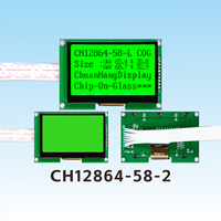 Modul LCD COG ChuanHangDisplay CH12864-58-2 2,8 Inci 128X64 Layar LCD LED Backlight Pabrik dengan Kecerahan yang Dapat Disesuaikan ST7565R FPC