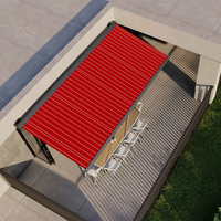 Auvent de terrasse motorisé électrique mural moderne, étanche, télécommandé, avec projection de 5,0 m, cassette intégrale en aluminium pour camping-car