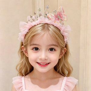 ที่คาดผมรูปมงกุฎ<span class=keywords><strong>เจ้า</strong></span><span class=keywords><strong>หญิง</strong></span>ฤดูใบไม้ผลิประดับผีเสื้อ สำหรับเด็กผู้หญิง น่ารักอเนกประสงค์ ประดับด้วยคริสตัลวิบวับ โบว์ผ้าทูลล์ ที่คาดผมสำหรับงานปาร์ตี้เด็ก - Product Image 3