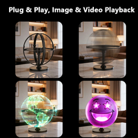 Layar LED Bola Bulat 50cm Terbaru, Layar Kubah Melengkung Bulat untuk Dalam Ruangan