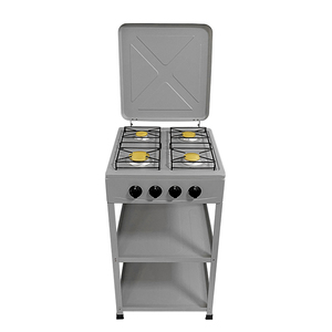 Réchaud de camping extérieur coupe-vent à 4 brûleurs en cuivre avec couvercle - Product Image 1