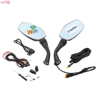 Caméra de Moto Rétroviseur 3 Pouces avec Wifi 1080P Enregistrement en Boucle pour Moto