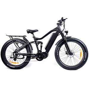 Bicicleta Eléctrica de Suspensión Completa 48v1000W con Neumáticos Gruesos <span class=keywords><strong>E</strong></span>-<span class=keywords><strong>MTB</strong></span>, Potente Bicicleta Eléctrica Bafang G510 con Portaequipajes Trasero - Product Image 1