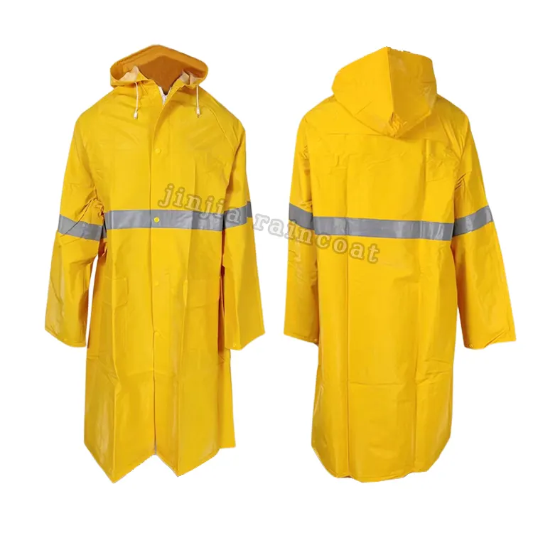 PVC polyester Adult Raincoat Custom printed rain coat Waterproof Rainwear Reusable hiking heavy duty rain poncho