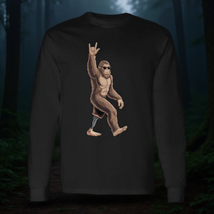 T-shirt a maniche lunghe Bigfoot Ampu con design grafico girocollo nero - Product Image 3