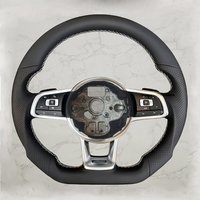 Volant en cuir de qualité supérieure Golf Mk4 Mk5 6 7 7.5 8 GTI Polo 6R Scirocco Jetta T6 Passat B6 B7 B8 Accessoire intérieur
