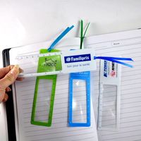 Marque-page publicitaire personnalisé avec règle et loupe - Matériau PVC durable pour cadeaux de bienvenue