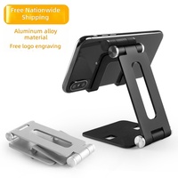 Support de téléphone réglable en alliage d'aluminium, support de bureau universel pour tablette, pliable, portable, pour diffusion en direct, support de bureau pour ordinateur portable