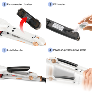 PRITECH Nhiệt Độ Điều Khiển Điện Áp Kép Bàn Ủi Phẳng Titan Chuyên Nghiệp Cho Salon Máy Duỗi Tóc Hồng Ngoại Dùng Cho Tóc - Product Image 5