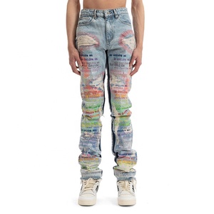 Tùy Chỉnh Thời Trang Phố Denim Jeans Quần Cho Nam Giới Thiết Kế Thời Trang Jeans Quần - Product Image 3