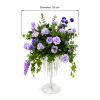 Boule de fleurs artificielles éclatante et luxuriante, chemin de table de mariage, centre de table pour salle à manger d'hôtel, banquet, événement, fête, décoration