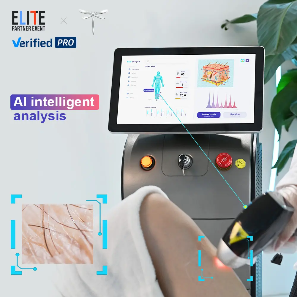 The Cloud era 2024 neue schaltbare Stelle Ice Titan plus 4K Diodenlaser-Epilator alexandrit Triple-Laser-Haarentfernungsgerät