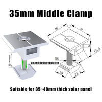 SECARE SECARE-B59 Pince de fixation solaire résistante à la corrosion en alliage d'aluminium AL6005-T5 pour montage de panneaux photovoltaïques