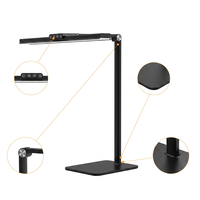 Lampe de bureau LED intelligente, design européen portable, lumière de table à intensité variable pour chambre à coucher, bureau et espaces de lecture