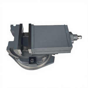 Étau de machine 200 mm pour fraiseuse, base de serrage à mâchoires plates à angle bidirectionnel, rotation à 360 degrés, en fonte - Product Image 1