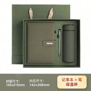 Set de Regalo Promocional al por Mayor: Termo, Cuaderno de Lujo, Diario de Negocios Personalizado de Cuero con Bolígrafo y Botella - Product Image 3