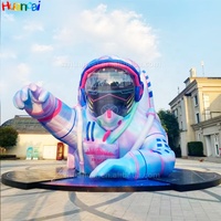 Beau dessin animé gonflable Charater astronaute gonflable géant Spaceman gonflable avec RGB éclairé