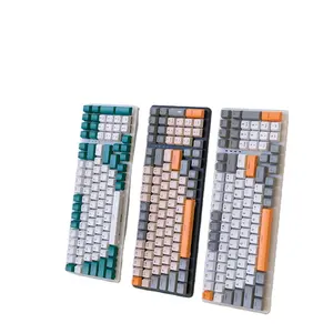 Verkabelte kleine mechanische Tastatur oem Mechanische Spiele tastatur 87 Tasten Blaue Schalter Hintergrund beleuchtete Tastatur für Gamer RGB Laptop Schwarz