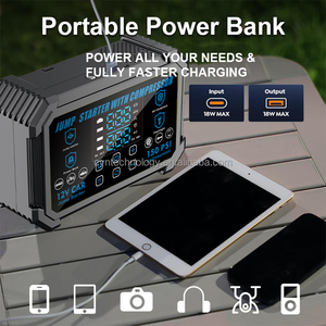 Arrancador de Coches Portátil de 12V con Banco de Energía para Neumáticos - 2000A de Corriente, Batería de Polímero de Litio, 7 BAR, A27, con Compresor de Aire - Product Image 1