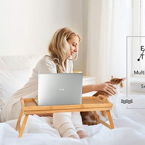 <b>Bamboo</b> Folding <b>Table</b> 50x30cm Rectangular Foldable Dining <b>Table</b> For Bedroom Or Office Use - Product Image 2