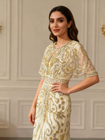 Robe Abaya de luxe, robe de soirée à manches longues, robe ethnique pour femmes musulmanes, robe de fête de haute qualité avec paillettes et diamants, Jalabiya