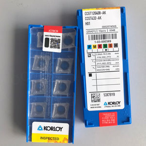 CCGT120408_AK H01 Plaquettes en carbure CNC Korloys PVD, lame de 20 mm, épaisseur de 2,0 mm, personnalisables OEM, pour tournage extérieur sur tour, HRC90 - Product Image 6