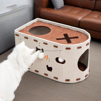 Indoor Filz Cat Scratching Nest Haustier Bett Versteck und Tunnel Spielzeug Abnehmbare Filz Cat Cage House