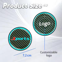 Sous-verres antidérapants lumineux pour porte-gobelets de voiture, lot de 2, avec logo personnalisé en usine