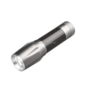 STARYNITE 스위스 피크 xpe 5w 회전 줌 led 알루미늄 손전등 토치 라이트 탄소 섬유 튜브 오프너