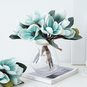 Fleurs artificielles en soie Magnolia, haute simulation, décoration intérieure, accessoires de mariage - Product Image 3