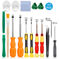 Kit d'outils de réparation de console de jeu NS, jeu de 17 pièces, acier allié S2 et ABS