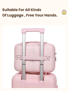 MGB Portable Hard Shell Cosmetic Travel Case Small Travel Hand Luggage with Elastic <strong>Band</strong> Mini Carrying Makeup Case <strong>Suitcase</strong> - Product Image 4
