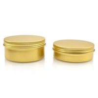 leerer individueller druck bunte metall-körper-peeling-behälter 30 g 50 g 60 g 80 g 100 g 150 g aluminium-kerzen-blechdose