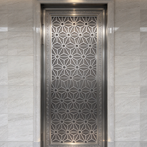 Panneau de porte en PVC métallique à texture profonde en relief 3D style Méditerranéen, idéal pour projets de villas, directement de l'usine - Product Image 3